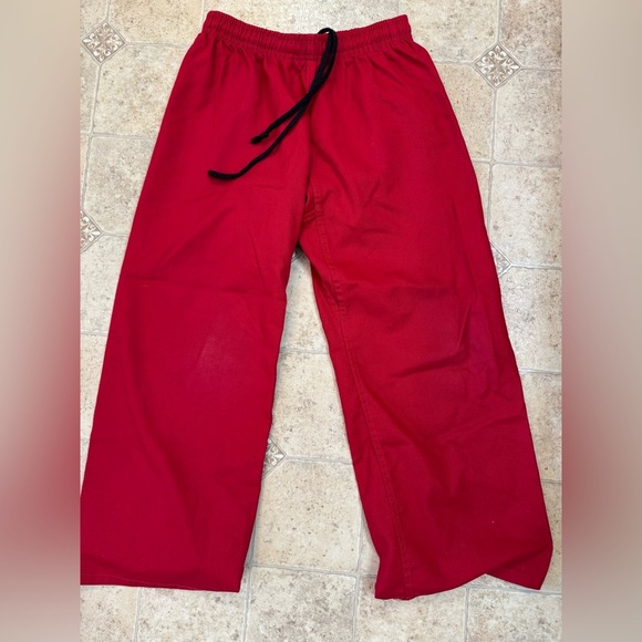 Kids Unisex Red Karate Martial Arts Pants Size 2 - Picture 1 of 6